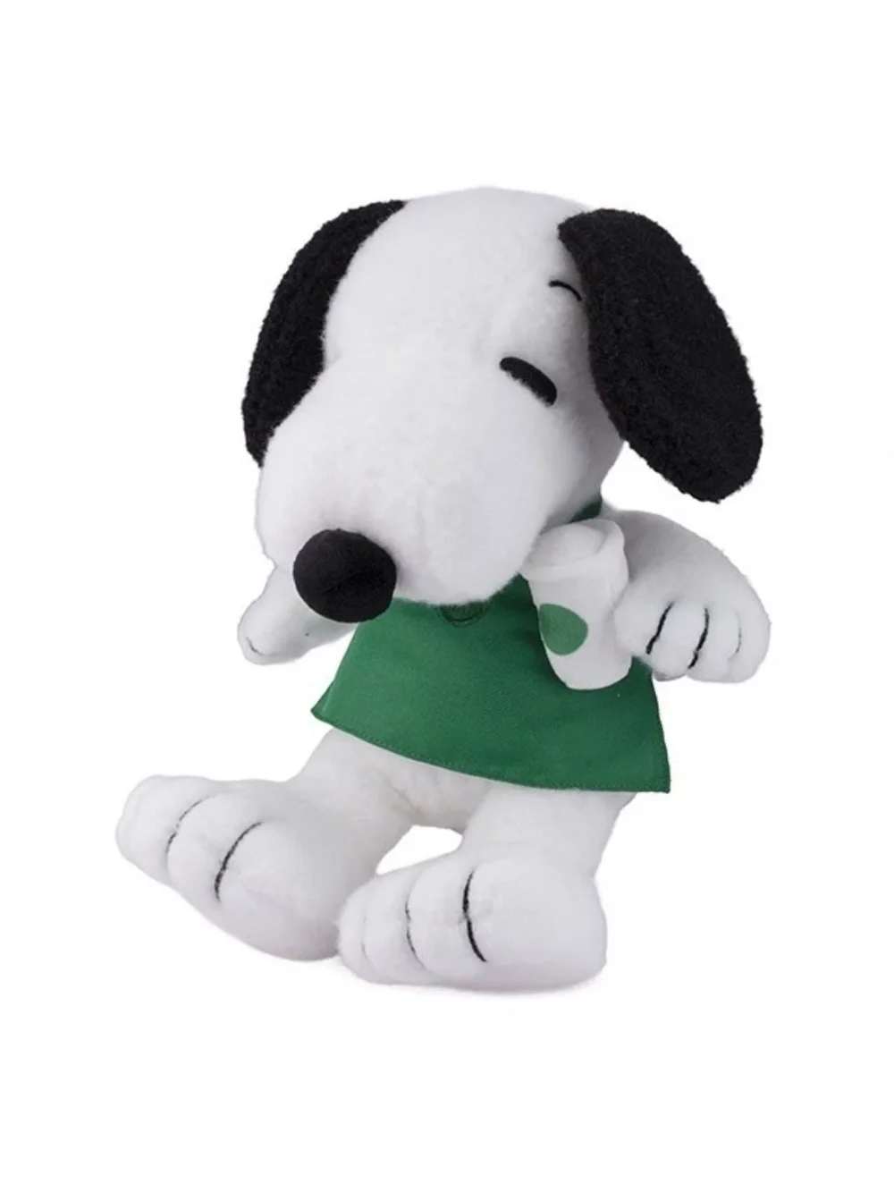 Starbucks Snoopy Plush Dog Toy in White, Black & Green
